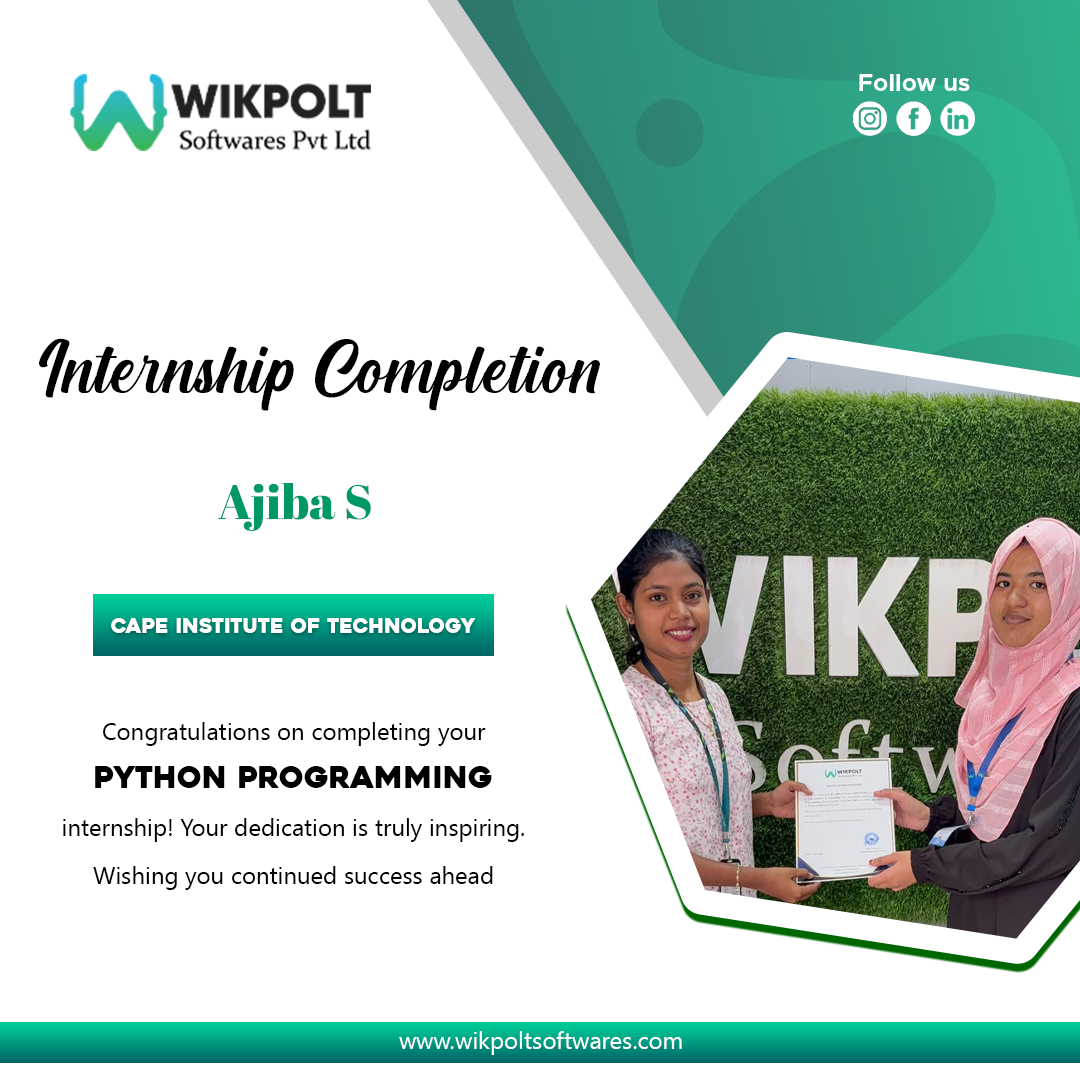 Wikpolt internship certificate moment